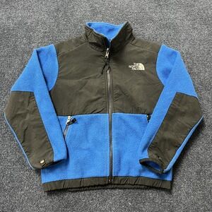 The North Face Jacket Boys 7/8 Blue Black Fleece Full Zip Colorblock Pockets